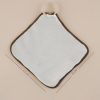 Мочалка массажная SL Home &laquo;Ортика&raquo;, бамбуковое волокно, 21&times;20,5 см, цвет серый