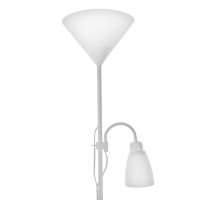 Торшер "Тренд 2" 1х40Вт Е27+1хЕ27 40Вт белый 22х22х180 см. Торшер "Тренд 2" 1х40Вт Е27+1хЕ27 40Вт белый 22х22х180 см.