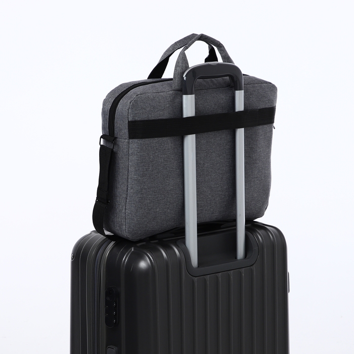 Сумка для ноутбука на молнии, наружный карман, цвет серый Сумка для ноутбука на молнии, наружный карман, цвет серый