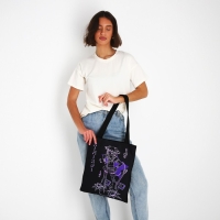 Шопер &laquo;Аниме&raquo; 35х0.5х40 см, отд без молнии, без подклада, чёрный