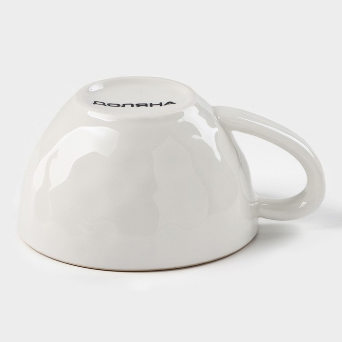 Чашка фарфоровая Доляна &laquo;Космос&raquo;, 250 мл, цвет красный