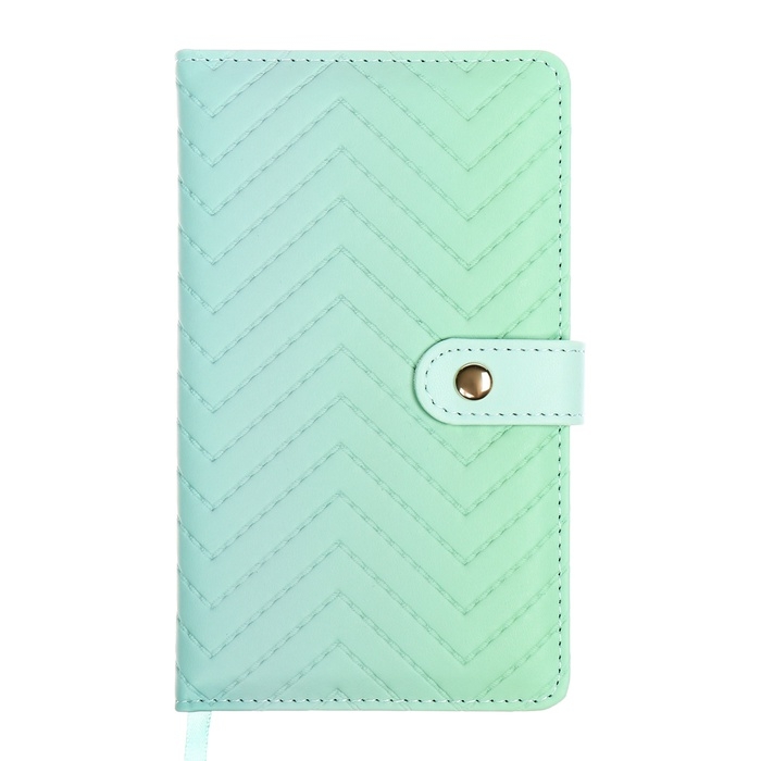 Планинг карманный недатированный, 80 листов, 100 х 170мм, deVENTE.Elizabeth, твердая обложка кожзам с поролоном, хлястик, блок 70, зеленый