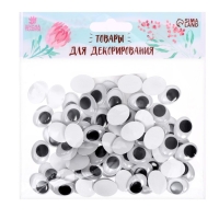 Глазки на клеевой основе, набор 88 шт., размер 1 шт. &mdash; 1,4 &times; 1,8 см