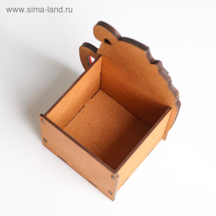 Кашпо деревянное, 12×9×15 см Кашпо деревянное, 12×9×15 см "Новогоднее. Кружка горячая", подарочная упаковка