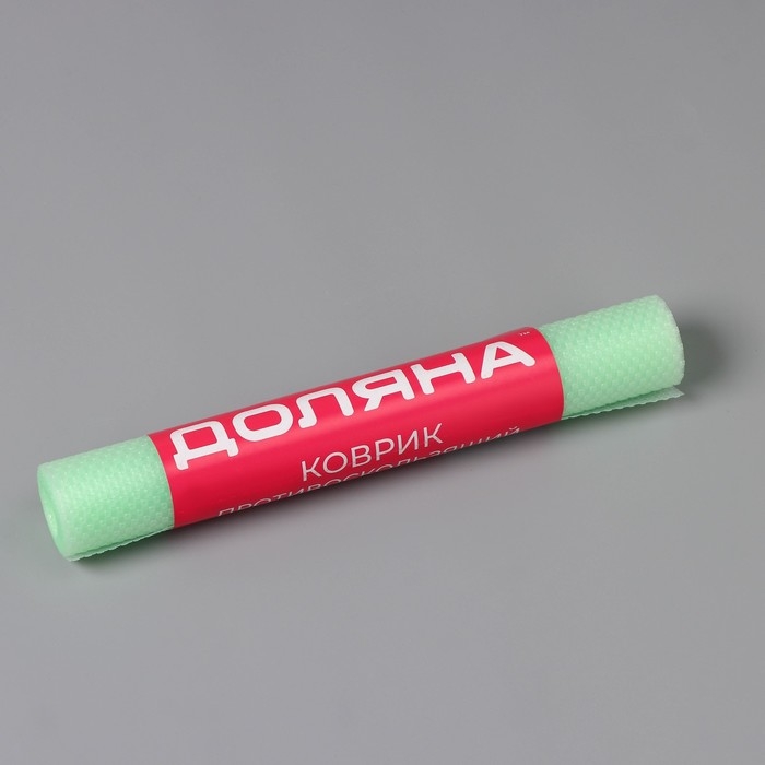 Коврик противоскользящий Доляна «Круги», 30×150 см, цвет прозрачный зелёный Коврик противоскользящий Доляна «Круги», 30×150 см, цвет прозрачный зелёный