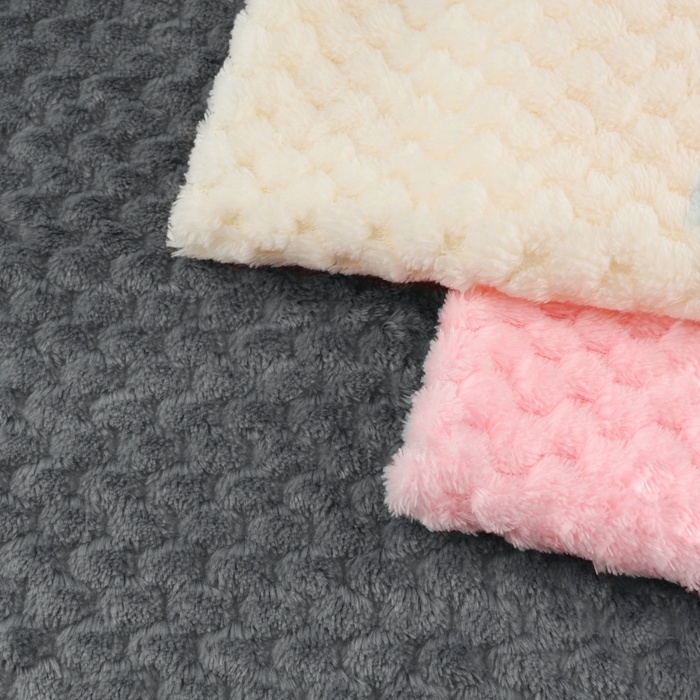 Лоскут плюш &laquo;Соты&raquo;, 50 &times; 50 см, 220 г/м, цвет серый №18