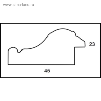 Рама для картин (зеркал) 40 х 50 х 4,5 см, пластиковая, Charlotta, золотая Рама для картин (зеркал) 40 х 50 х 4,5 см, пластиковая, Charlotta, золотая