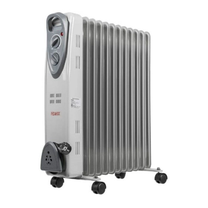 Масляный обогреватель "Ресанта" ОМ-12Н, 2500 Вт, 12 секций, 25 м&sup2;, белый