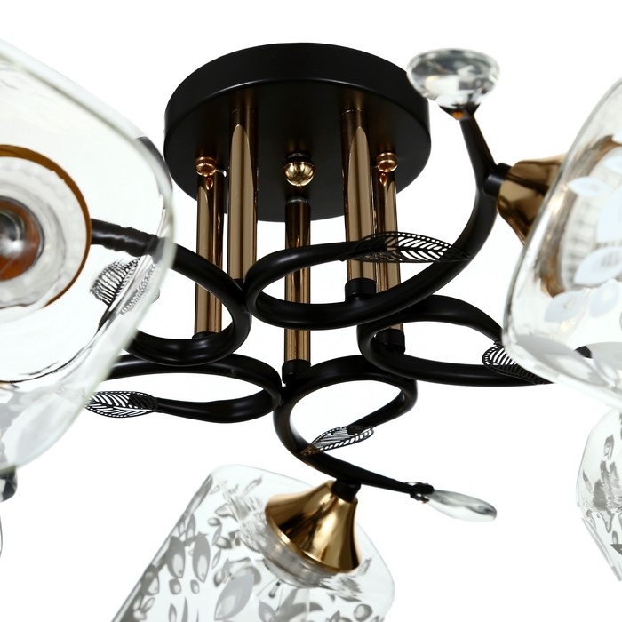 Люстра Светогор 5681 5хЕ27 черный /золото Люстра Светогор 5681 5хЕ27 черный /золото