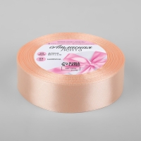 Лента атласная, 25 мм &times; 23 &plusmn; 1 м, цвет кремово-розовый №06