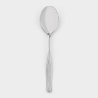 Ложка столовая &laquo;Силуэт&raquo;, длина 20 см, толщина 1 мм, упрощённой обработки, цвет серебряный