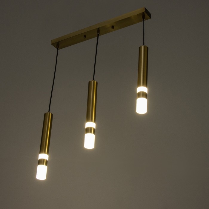 Светильник BayerLux Подвес BayerLuxной "Гелла" 3хLED 18Вт 4000К латунь 50х4х30-180см