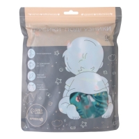 Многоразовый подгузник &laquo;Зайка&raquo;, 3-15 кг, цвет зеленый, Крошка Я