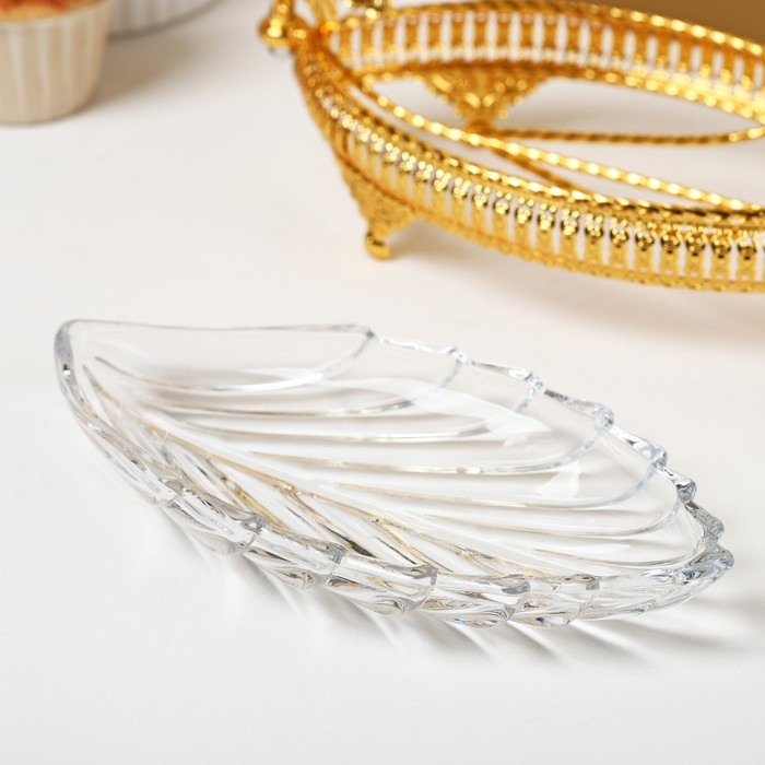 Фруктовница металлическая «Лист», 23×12×18 см, цвет золотой Фруктовница металлическая «Лист», 23×12×18 см, цвет золотой