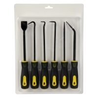 Набор крючков для уплотнительных колец ТУНДРА, усиленные, 2К рукоятки, 150 мм, 6 шт.