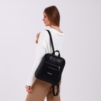 Рюкзак городской на молнии, цвет чёрный Рюкзак городской на молнии, цвет чёрный