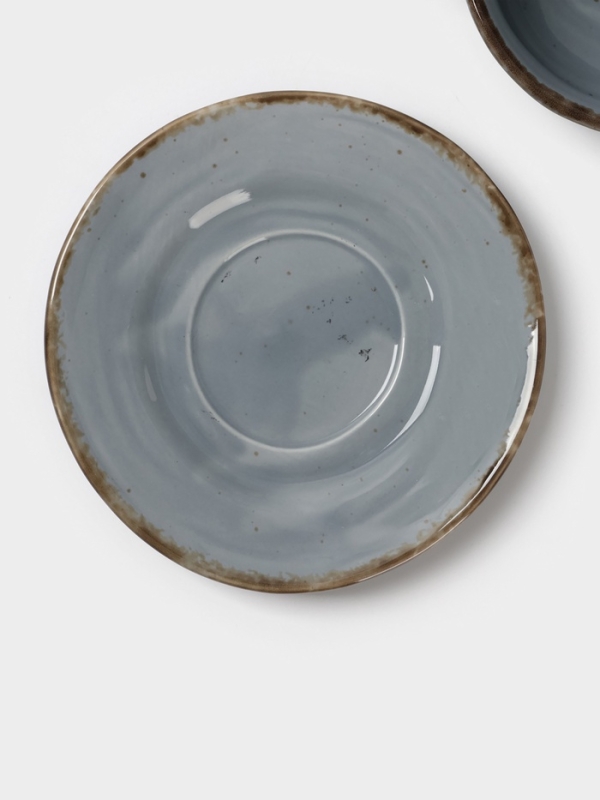 Бульонница Magistro "Alpine Frost" 250 мл 14,6х14,6х7,2 цвет синий с блюдцем