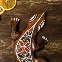 Панно &laquo;Геккон&raquo;, 31&times;11&times;1 см, дерево