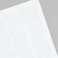 Стикеры эпоксидные прозрачные заготовки 3D 50 шт 3 х 3 см