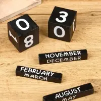 Календарь настольный &laquo;Мопед&raquo;, 14&times;5.5&times;14.5 см, дерево, бирюзовый