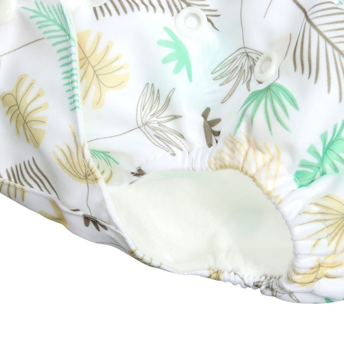 Многоразовый подгузник &laquo;Перья&raquo;, 3-15 кг, цвет белый, Крошка Я