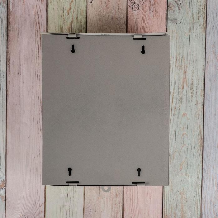 Ящик почтовый без замка (с петлёй), вертикальный, &laquo;Почта&raquo;, серый