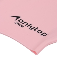 Шапочка для плавания силиконовая 49 гр, цвет розовый