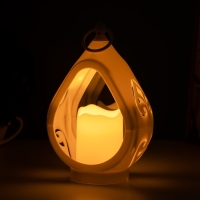 Ночник "Фонарь средний" LED от батареек 3хААА белый 15х8,5х22 см