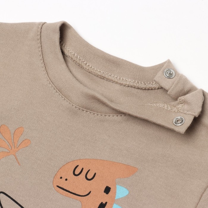 Футболка Крошка Я Футболка Крошка Я "Дракоша", рост 74-80 см, бежевый