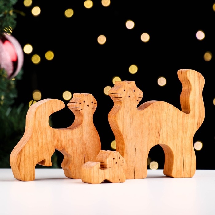 Сувенир-пазл Сувенир-пазл "Семья котов", 3 шт ,15,5х10,5 см