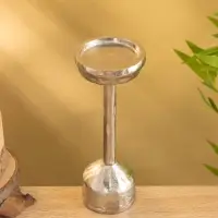 Подсвечник &laquo;Креманка&raquo;, 26 см, алюминий, серебро