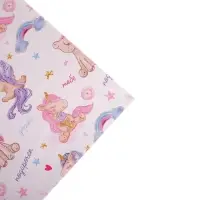 Бумага упаковочная глянцевая двухсторонняя &laquo;Единорожки&raquo;, 70 х 100 см