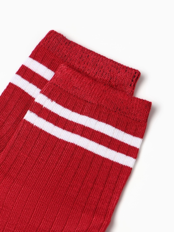 Носки "Красные с полосками, красные, р-р 36-39