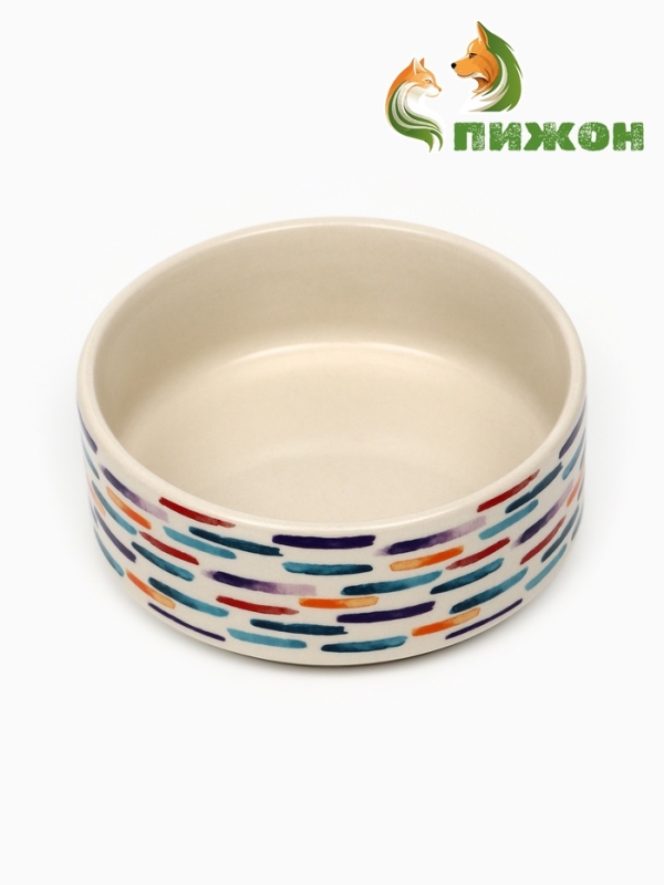 Миска керамическая "Акриловые полоски" 180 мл,  10,5 х 4 см
