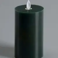 Светодиодная свеча восковая "Глубокий зеленый", 15x7 см, АААx3 (не в компл.), Т/БЕЛЫЙ