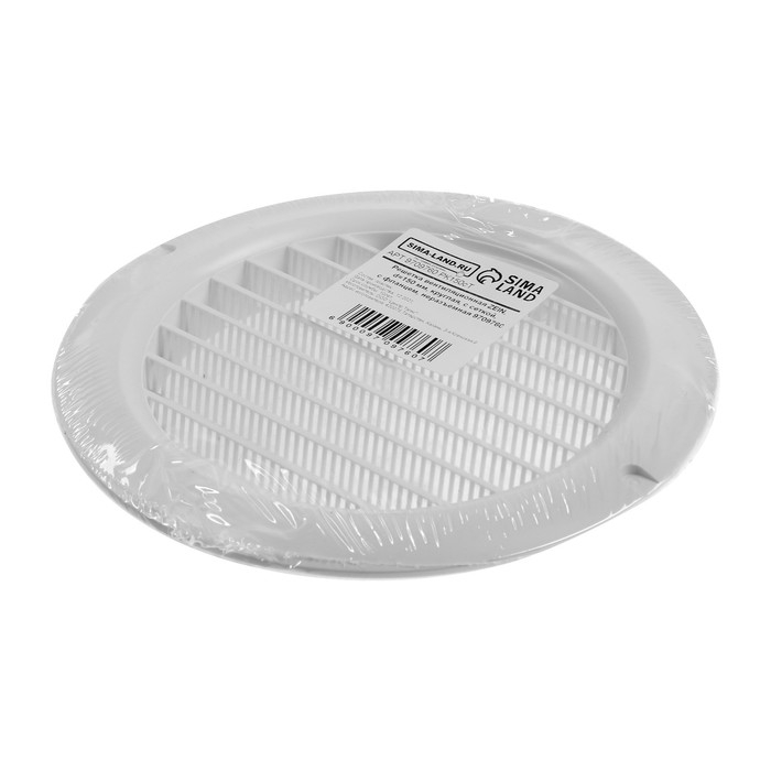 Решетка вентиляционная ZEIN, d=150 мм, круглая, с сеткой, с фланцем, неразъемная