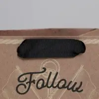 Пакет подарочный крафтовый квадратный, упаковка, &laquo;Follow&raquo;, 14 х 14 х 9 см