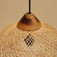 Светильник потолочный из ротанга "Гьян" 1х120Вт, Е27, 40х40х45см Светильник потолочный из ротанга "Гьян" 1х120Вт, Е27, 40х40х45см