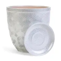 Горшок цветочный с поддоном 2,4 л, керамика  "Узор" (М)