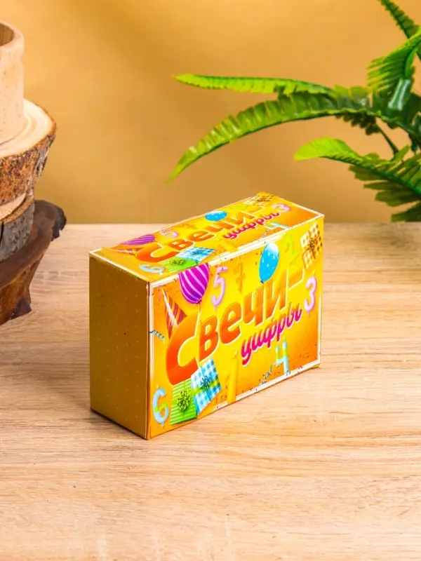 Свеча цифра "5" 8х3,75х1 см