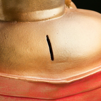 Копилка "Хотей сидя большой" бронза, красный, 32х25х51см Копилка "Хотей сидя большой" бронза, красный, 32х25х51см