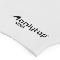 Шапочка для плавания силиконовая 49 гр, цвет белый