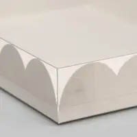 Коробка для печенья, белая, 25&times;18&times;4 см