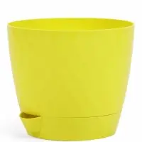 Кашпо с прикорневым поливом "Румба" 1 л, D13,5 см, h-12 см, цвет лимон