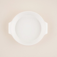 Форма для выпечки из жаропрочной керамики SL Home &laquo;Санторини&raquo;, 2,2 л, 28,8&times;25,6&times;6 см, цвет белый