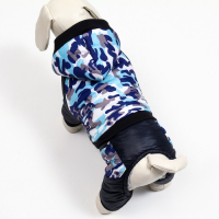 Комбинезон для собак на меховом подкладе с капюшоном, размер XL (ДС 35, ОШ 40, ОГ 48 см) Комбинезон для собак на меховом подкладе с капюшоном, размер XL (ДС 35, ОШ 40, ОГ 48 см)