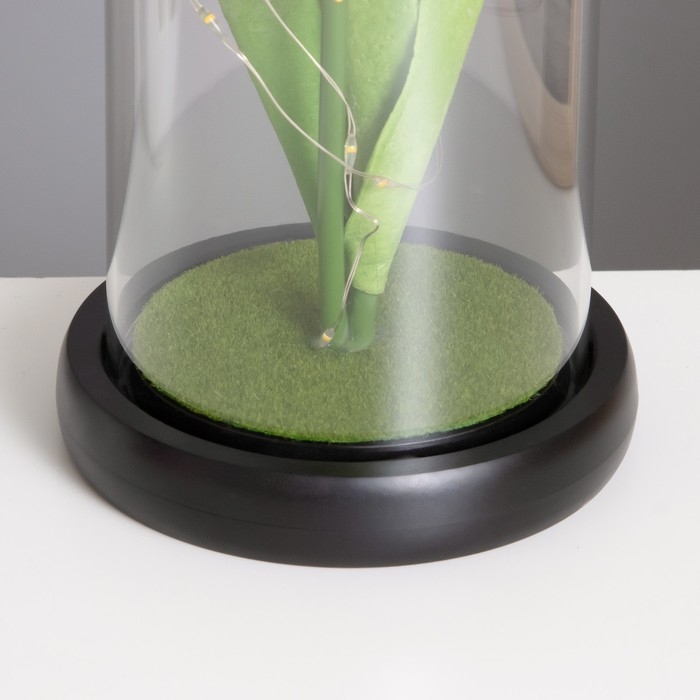 Ночник колба &laquo;Тюльпаны&raquo; LED 3хААА зеленый 10,5х10,5х22см