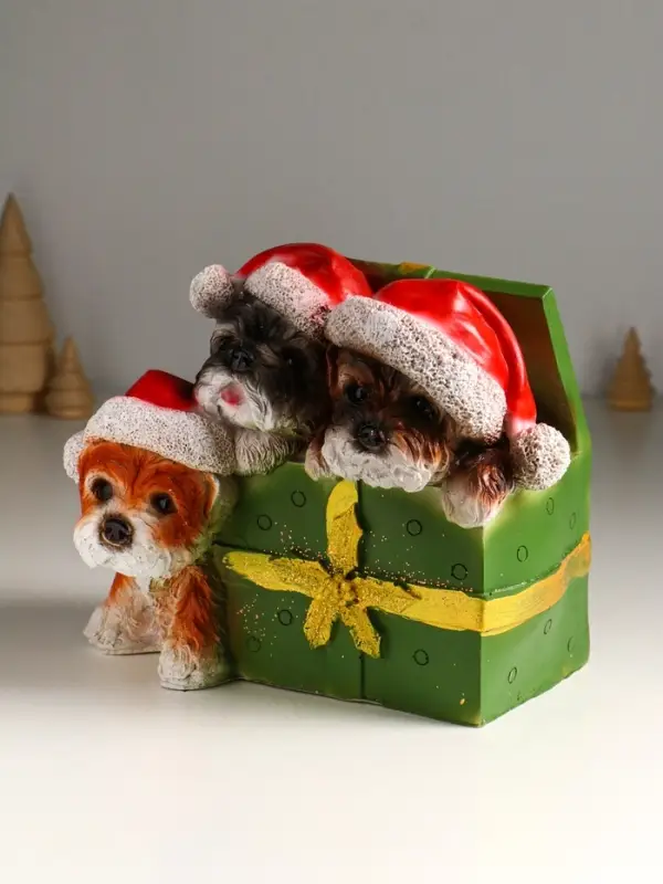 Фигура "Щенки в шкатулке" 16.5х23х18 см,