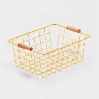 Корзина для хранения "Голден" 24.5*18*10 см, цвет золотой
