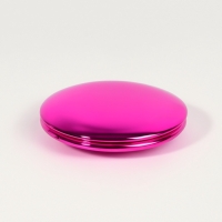 Зеркало склад круг (2) с/увел d6.5см МЕТАЛЛИК пластик розовый пакет QF